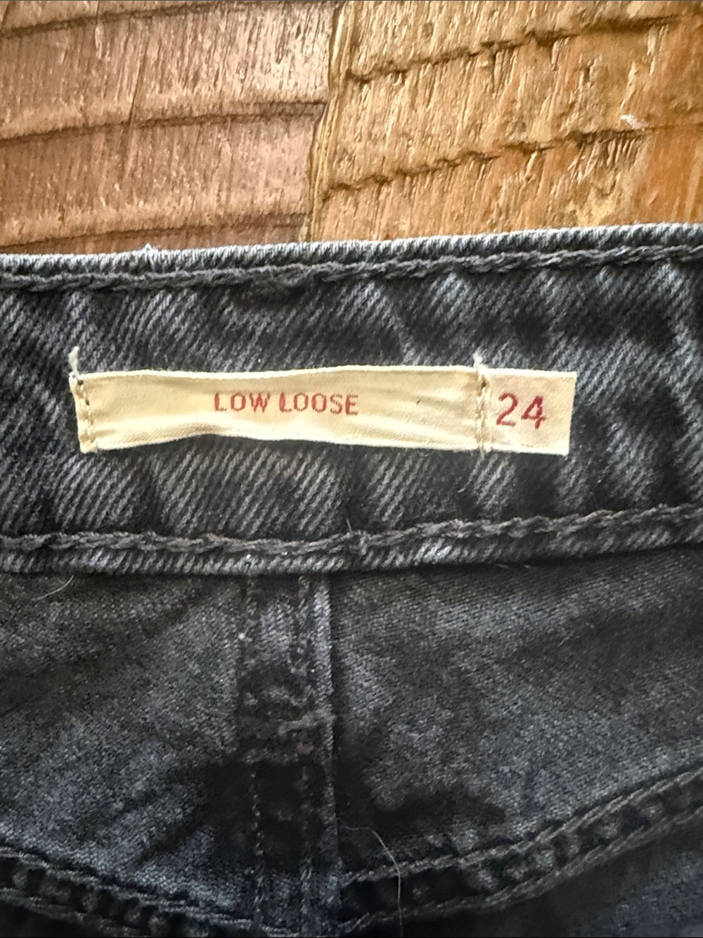 Signature by Levi Strauss Washed Black Raw Hem Denim Shorts - Picture 5 of 5